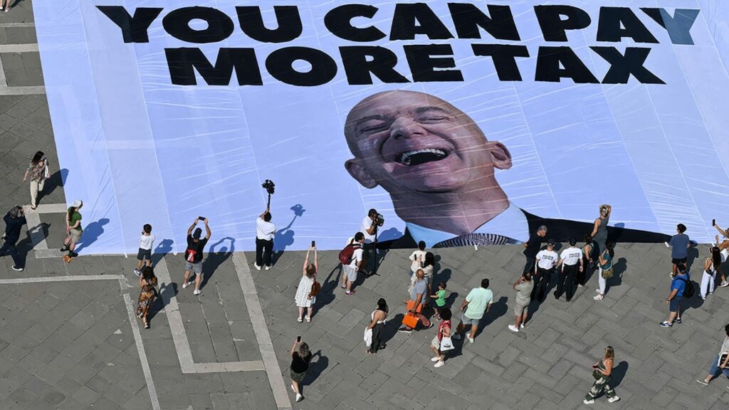 Unveiling bezos' tax contributions amid wedding protests