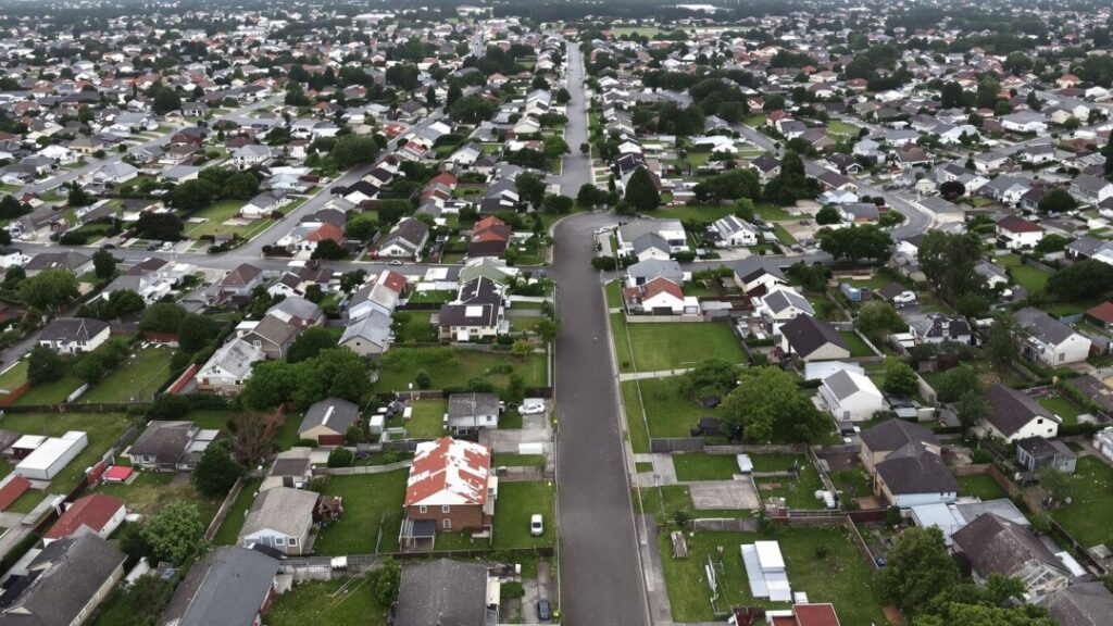 Deteriorating houses in a suburban neighborhood