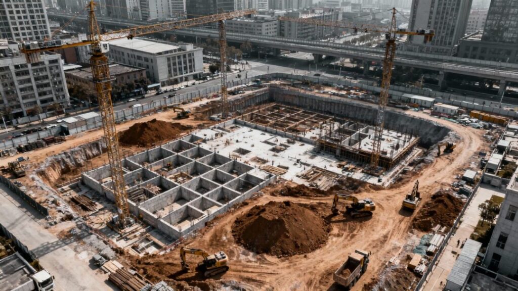 Construction of Modera Downtown Boca apartment complex.