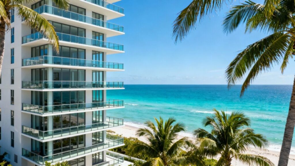 Ritz-Carlton Residences South Beach exterior with ocean view.