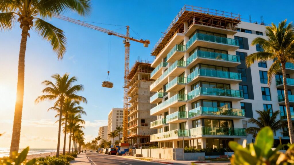 Apartment building construction in Fort Lauderdale