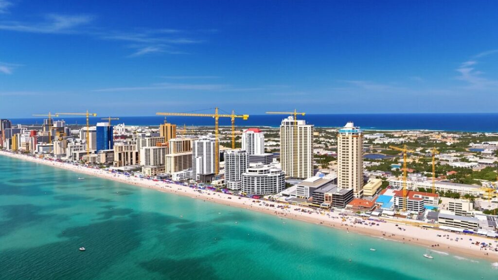 Florida coast with new construction and ocean views.