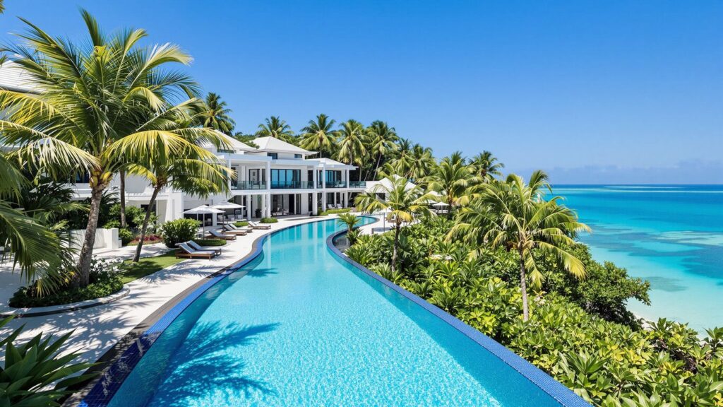 Luxury South Florida mansion with ocean view and infinity pool.
