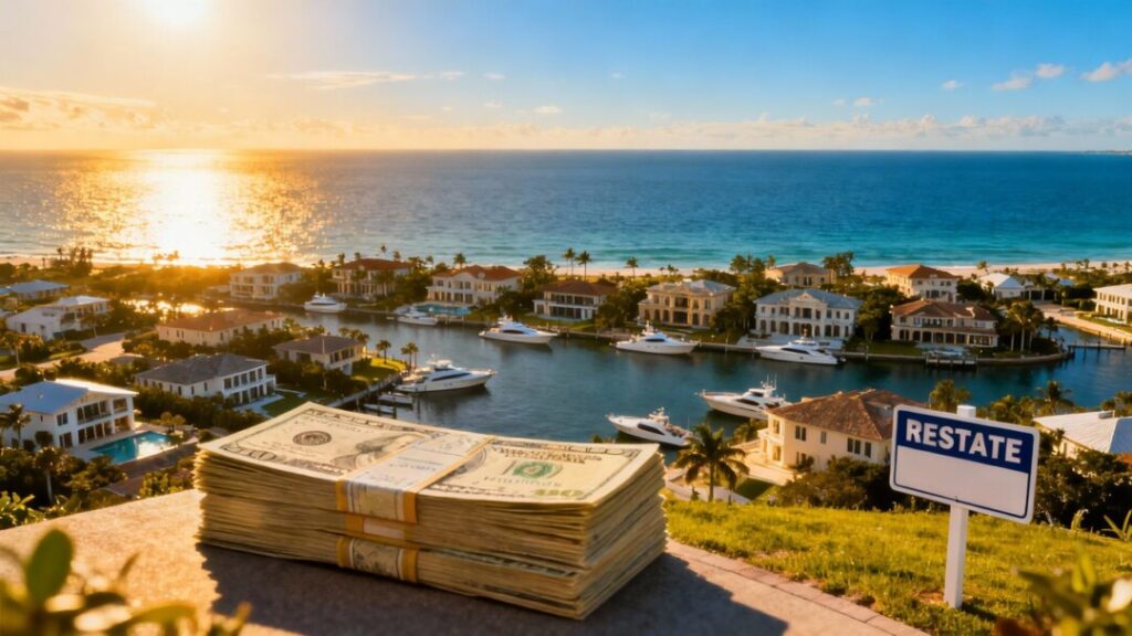 Florida homes, cash, and ocean view.