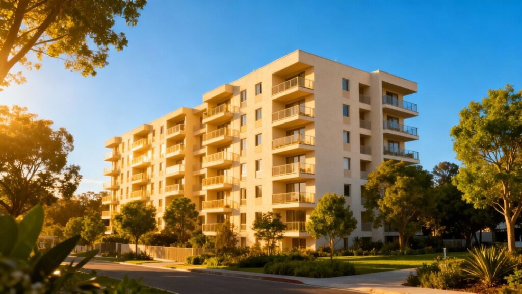 New Lake Worth apartment complex with modern architecture.