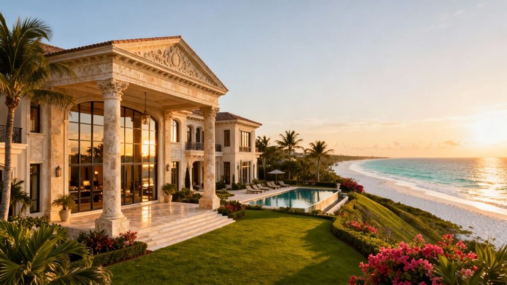 Larry Ellison's Florida mansion by the ocean.