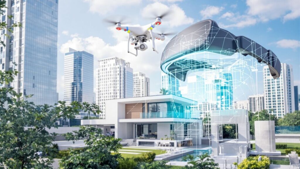 Drone, VR headset, and 3D printer transforming real estate.