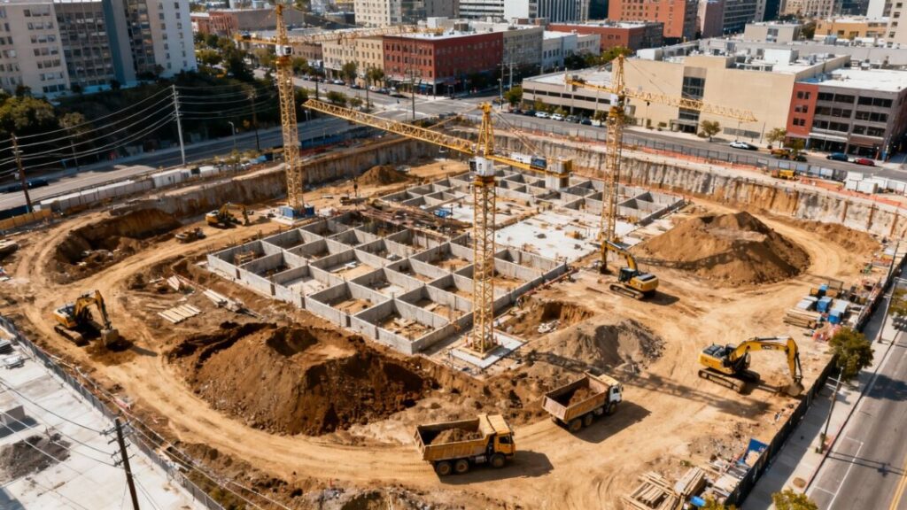 Construction of Modera Downtown Boca apartment complex.