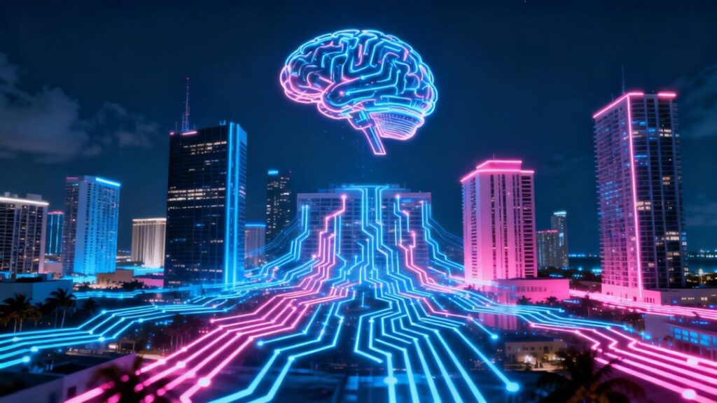 Florida real estate AI technology cityscape