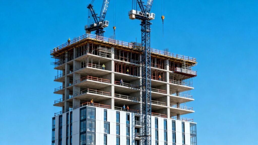 Shell Bay Residences construction reaches vertical milestone.