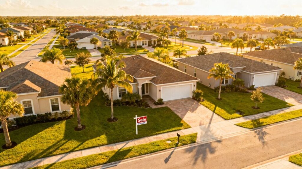 Florida neighborhood homes for sale under sunny skies