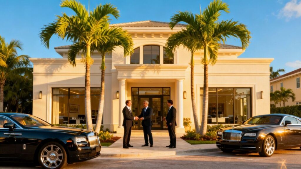 Luxury real estate office in sunny Naples, Florida.