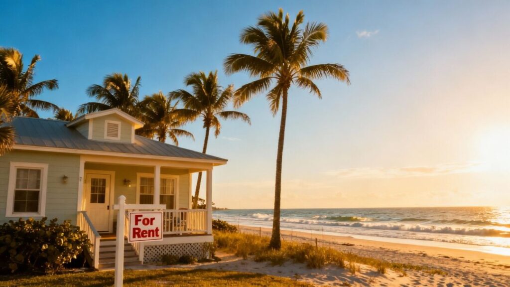 Florida beach house with ocean view.