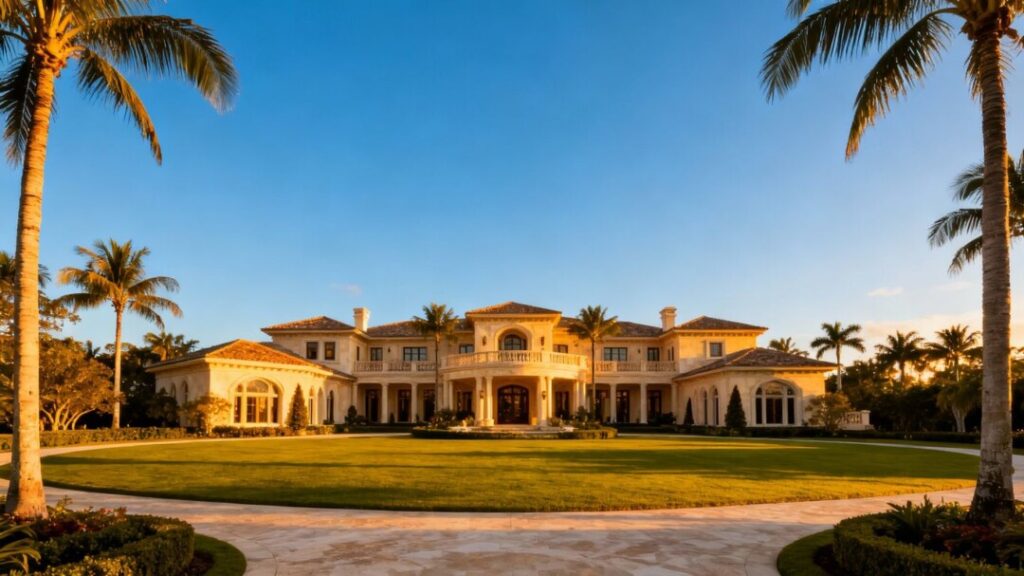 Luxury mansion in Florida, linked to Larry Ellison's real estate influence.
