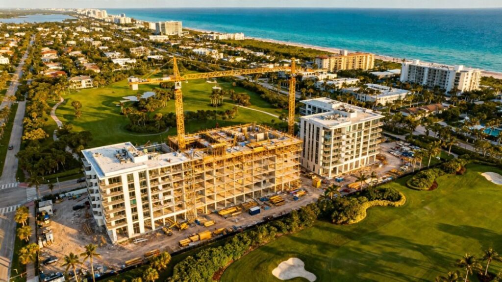Florida mixed-use developments under construction.