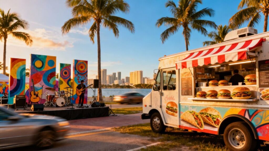 South Florida festivals with music, art, and food.
