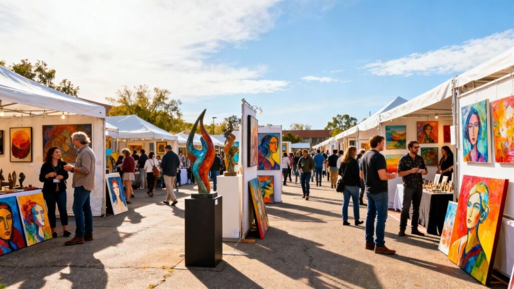FAFO Arts Festival in Ocala with art and crowds.