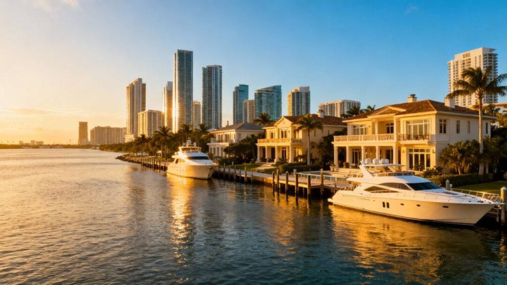 Florida’s Luxury Real Estate Market Soars: Record Sales and Ambitious Developments Florida luxury homes and new high-rise developments.