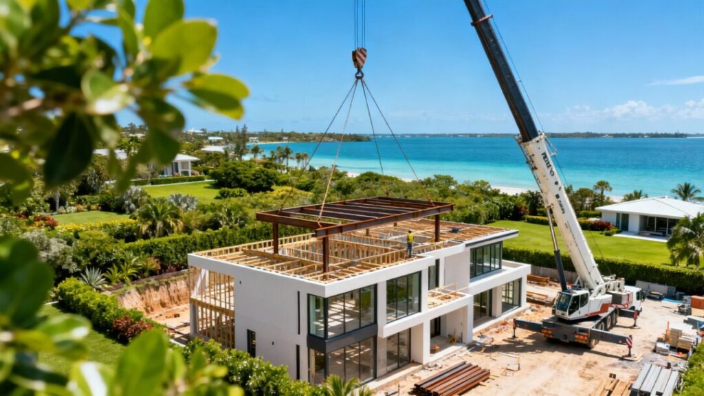 Construction begins at luxury Shell Bay Residences waterfront property.
