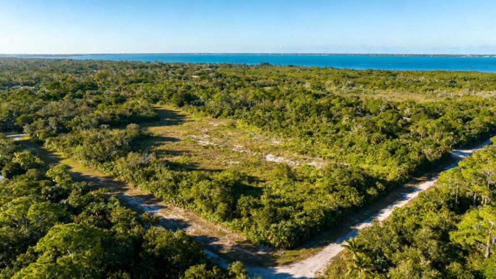 Boca Raton Land Deal Resolves Foreclosure, Shifts Development Plans Boca Raton undeveloped land parcel with trees and distant water.
