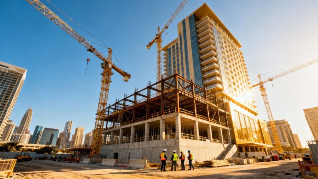 Luxury hotel and residences construction in West Palm Beach.