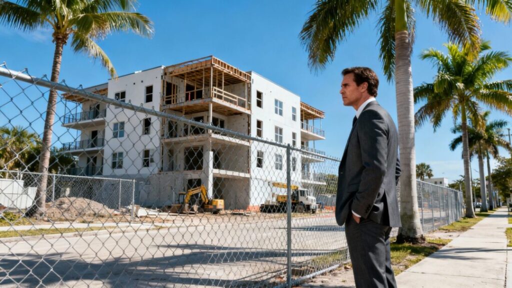 Businessman at halted condo site in West Palm Beach