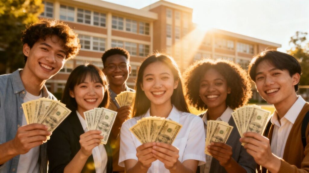 Hillsborough Teachers Receive Significant Raises Following Property Tax Hike Teachers celebrating salary increases with money.