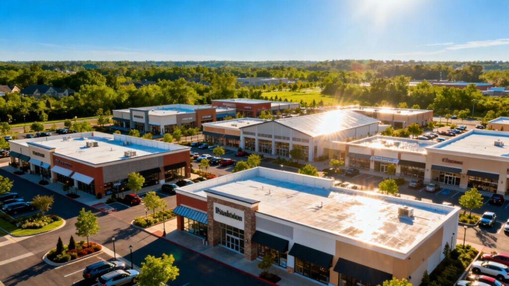 Open-air shopping centers in Florida and South Carolina.
