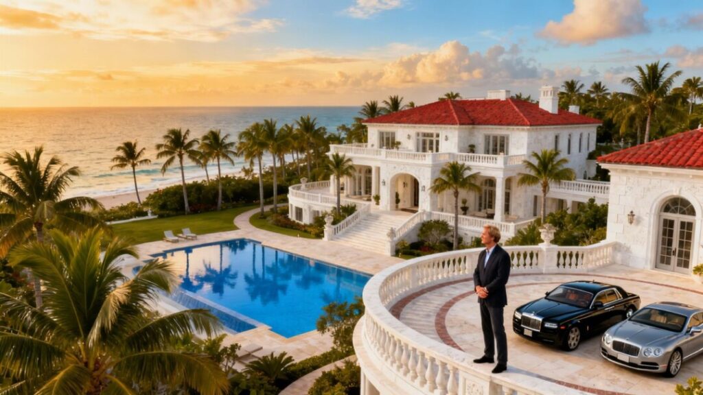 Larry Ellison at luxury Palm Beach mansion
