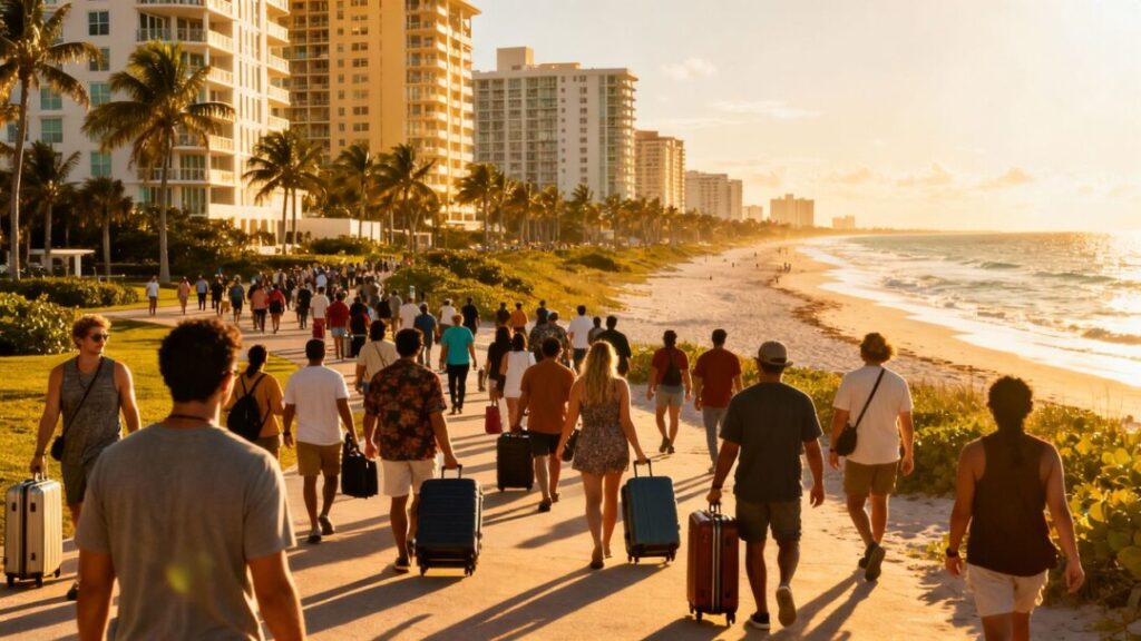 New Yorkers moving to Florida beaches, real estate boom.