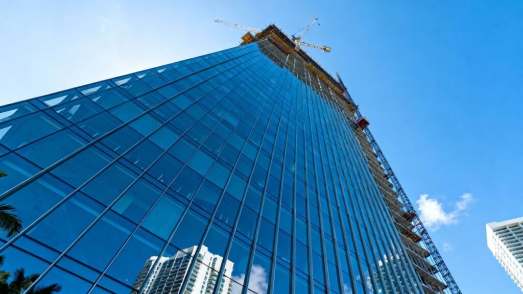 Cipriani Residences Miami skyscraper nearing completion.