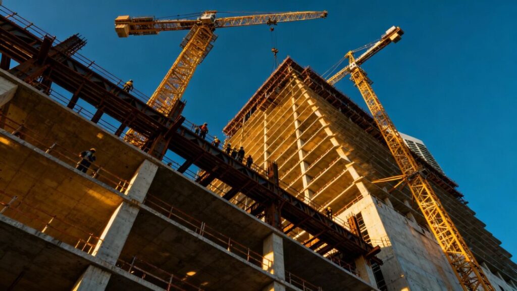 Santander Tower cranes near 1,000 feet above Miami.