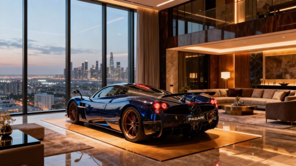 Pagani Residences penthouse with hypercar