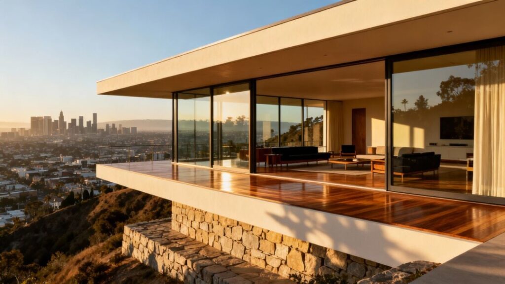 Stahl House, a mid-century modern architectural icon.