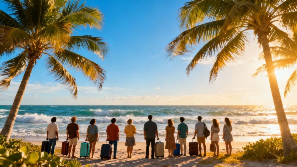 New Yorkers moving to Florida's sunny beaches.