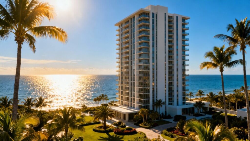 Luxury condo tower by the ocean, exceeding $2 billion in sales.
