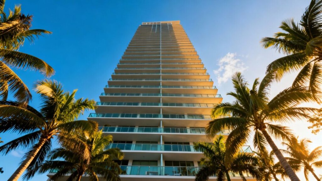 Luxury skyscraper in Miami's Edgewater neighborhood.