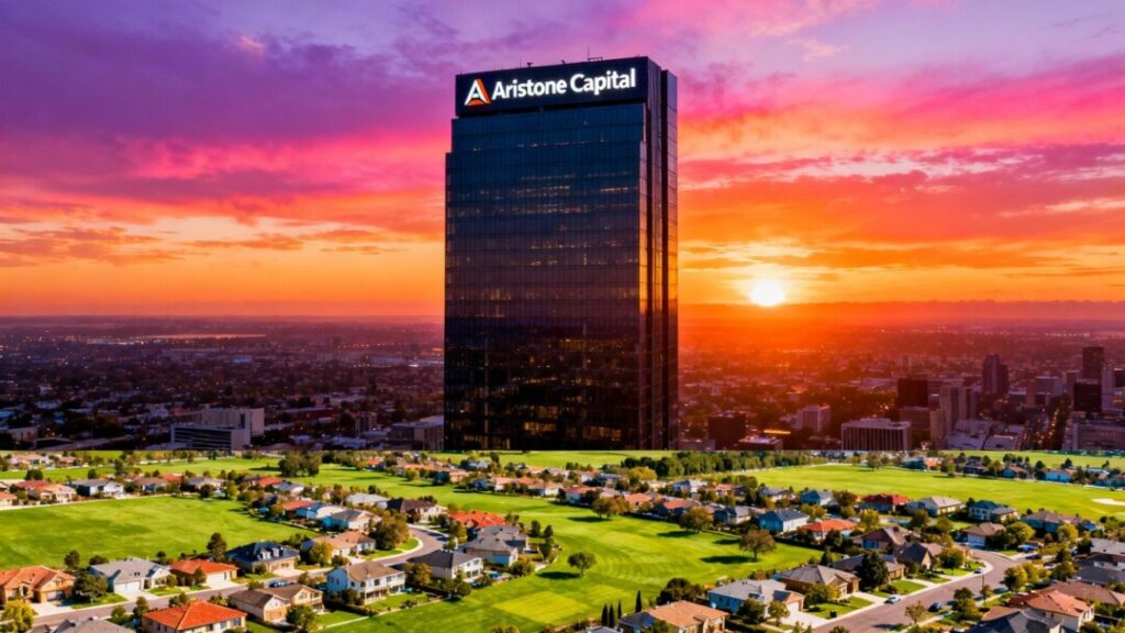 Aristone Capital building overlooking Southeast Florida cityscape and neighborhoods.