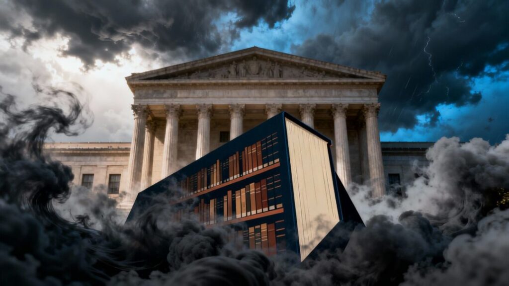 Legal storm over Trump library land deal.