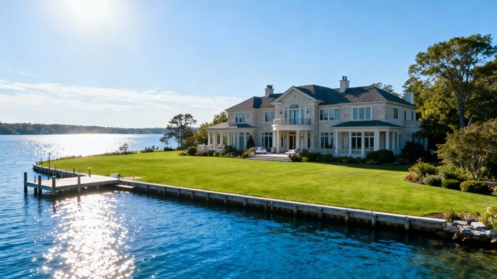 Mark Wahlberg's Florida mansion with waterfront view.