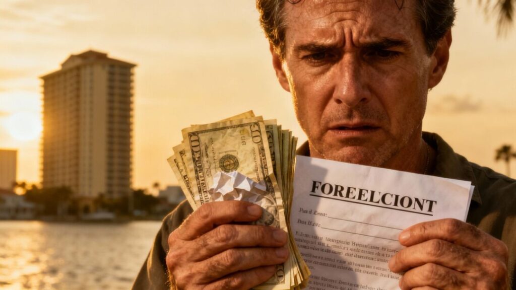 Homeowner stressed over unpaid condo and HOA fees.