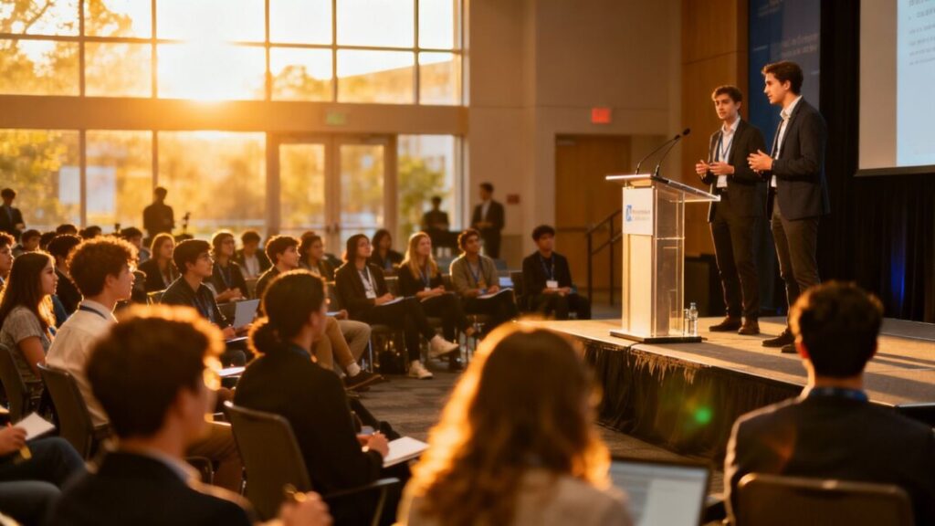 FSU Real Estate Conference attendees and speakers in discussion.