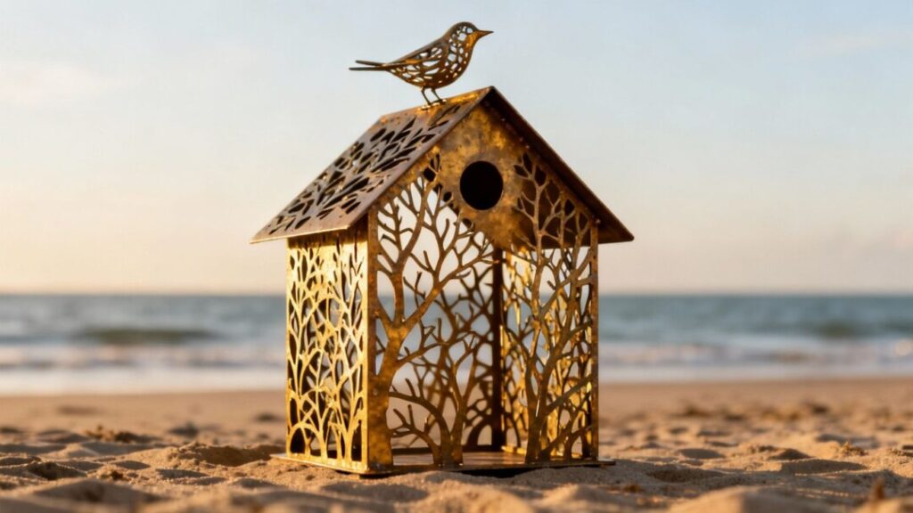 Bird House sculpture on Miami Beach.