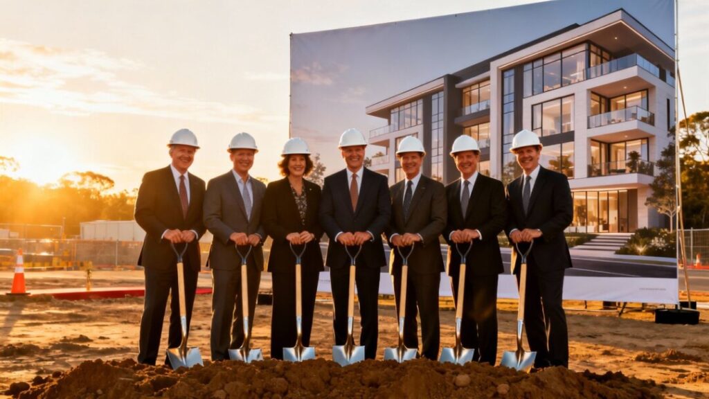 Groundbreaking ceremony for new Miami Beach residences.