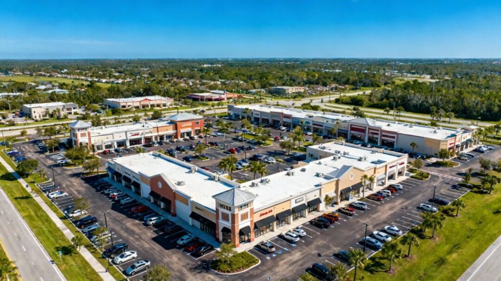 North Port Village Shopping Center aerial view