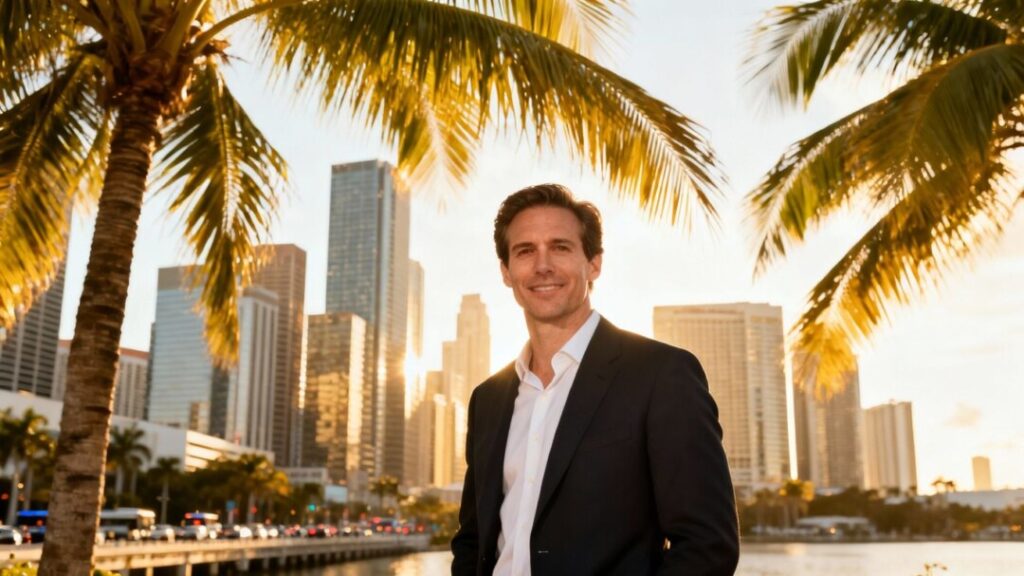 Jonathan Blum and South Florida skyline