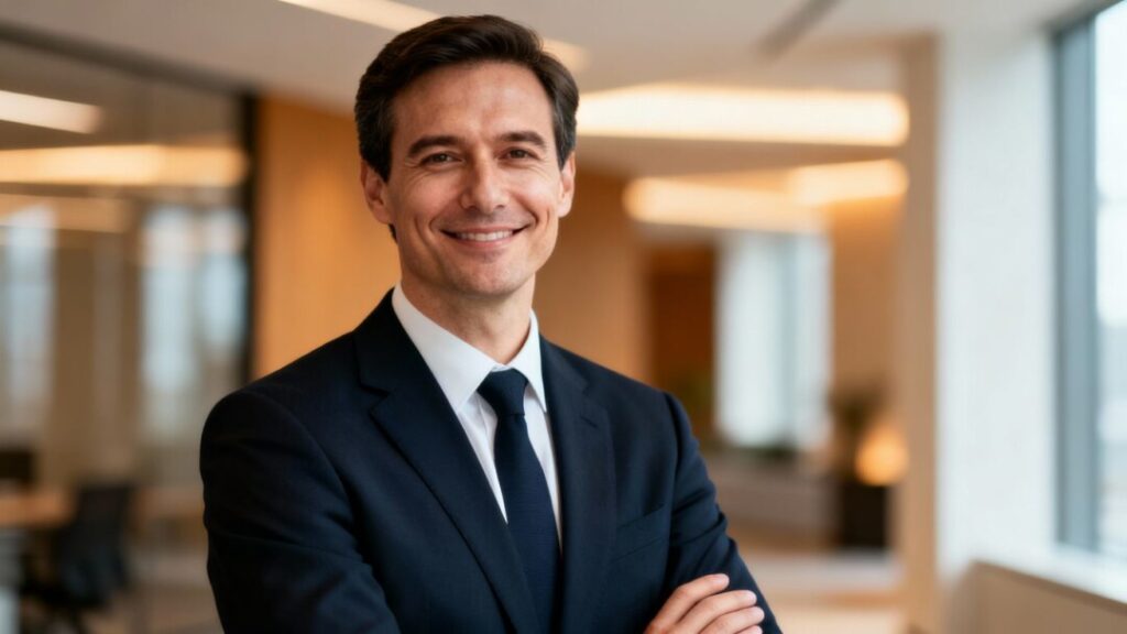 Charles Sowers in professional attire, smiling in an office.