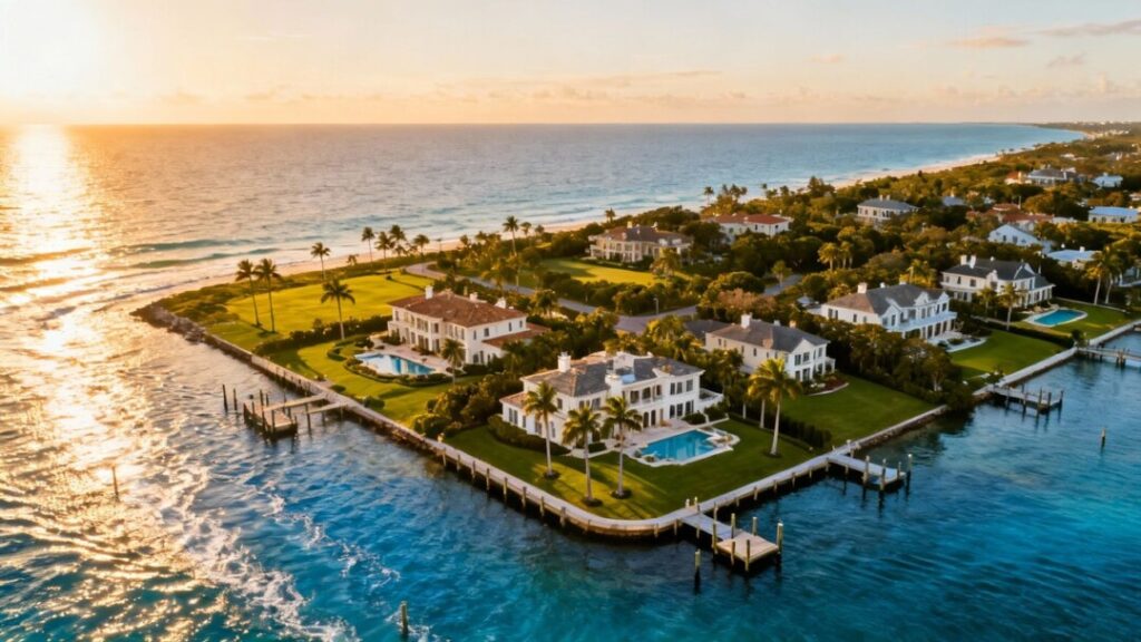 Luxury homes in Palm Beach and Hamptons