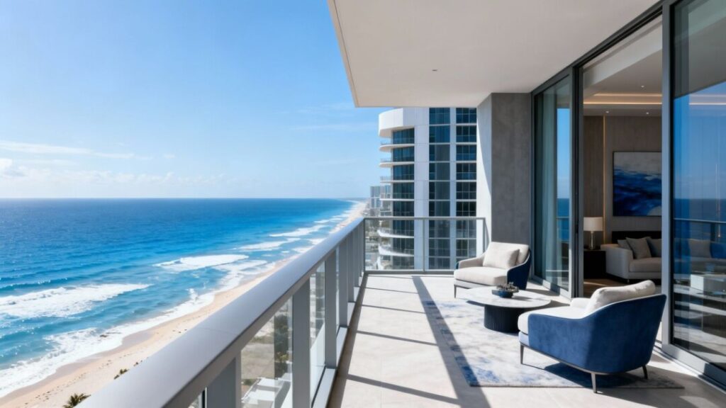 Pompano Beach penthouse with ocean views.