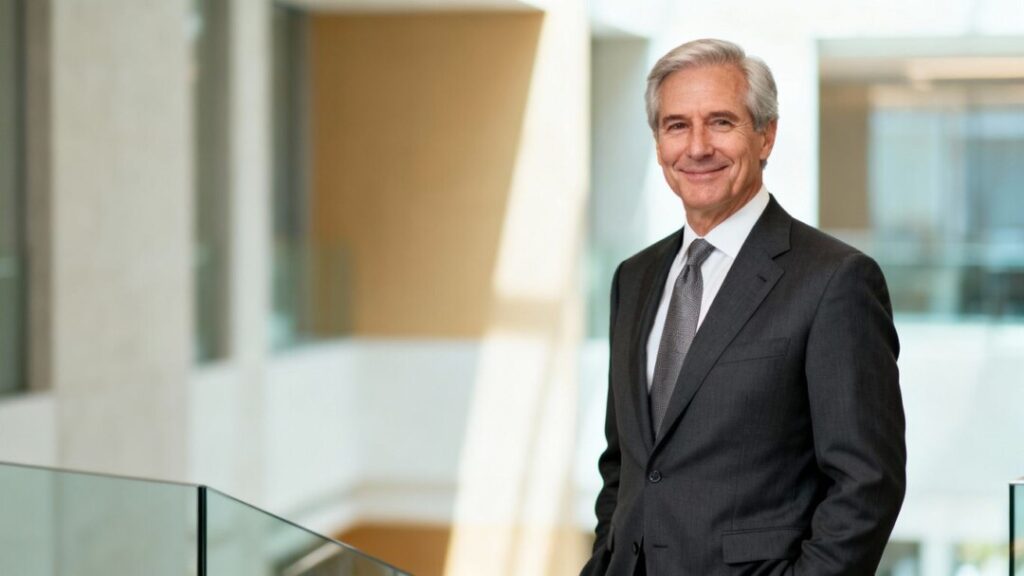 Charles Sowers in professional attire, smiling in an office.
